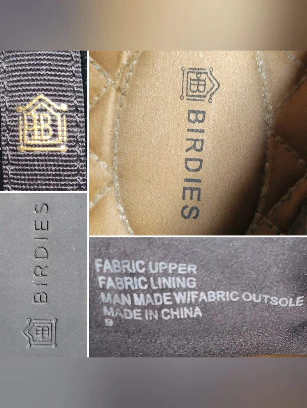 Birdies The Starling Black Velvet Smoking Loafer Slippers & Quilted Insole, US 9